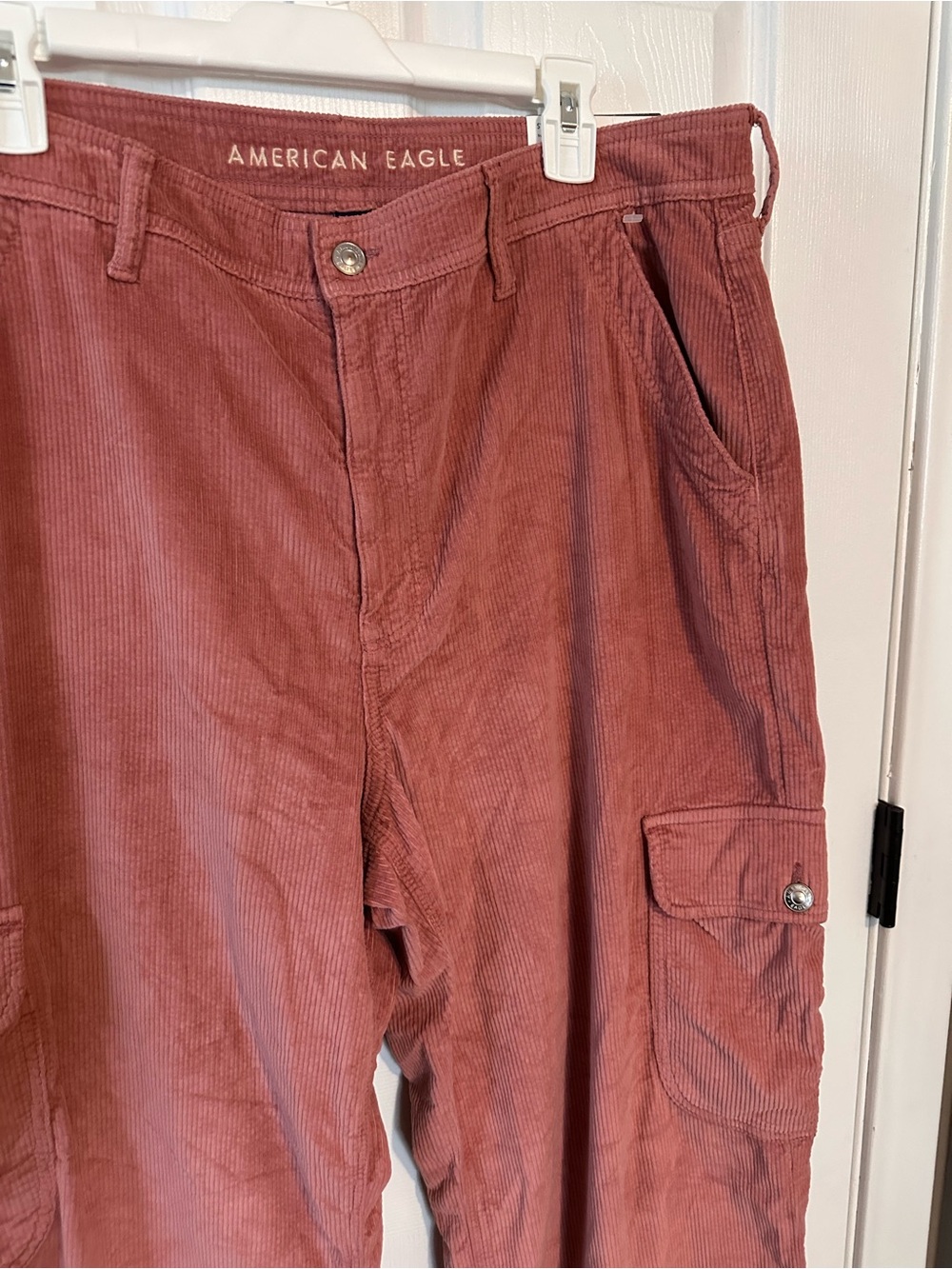 American Eagle Outfitters Women’s Rust-pink 
Corduroy Cargo Pants - Picture 2 of 8